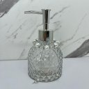 Ver imagem 2 de Porta sabonete líquido de vidro transparente com trabalhado
