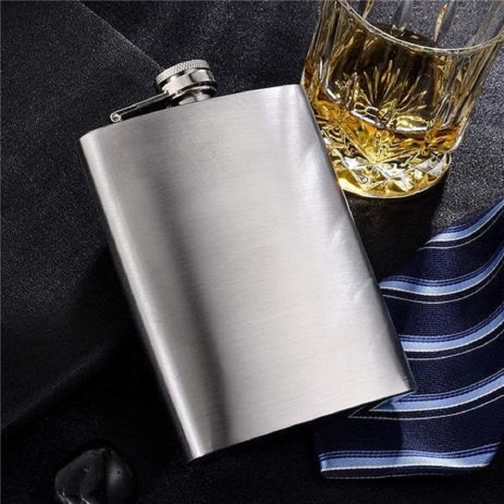 Cantil Bolso Militar Inox Garrafa Armazenar Bebida Garrafinha Viagem 210ml Álcool Porta Whisky - 2