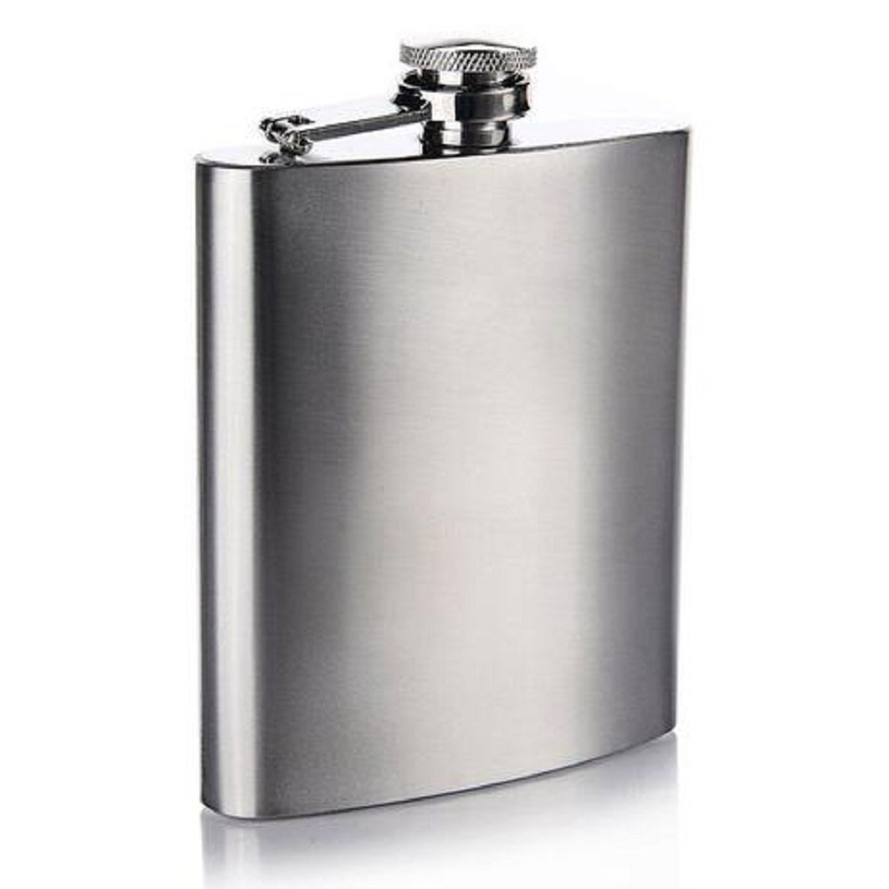 Cantil Bolso Militar Inox Garrafa Armazenar Bebida Garrafinha Viagem 210ml Álcool Porta Whisky - 1