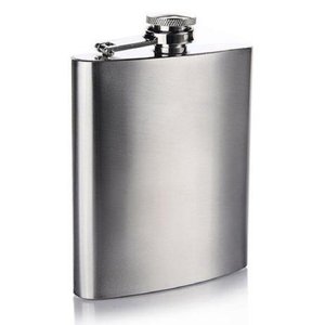 Cantil Bolso Militar Inox Garrafa Armazenar Bebida Garrafinha Viagem 210ml Álcool Porta Whisky