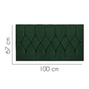 Ver imagem 2 de Painel Estofada Istambul Botão Capitonê 100cm Solteiro para Cama Box Quarto Suede Verde - Ahazzo Móv