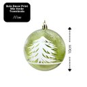 Ver imagem 4 de Bola de Natal Verde Decorada Translúcida Pinheiro Nevado 10cm - Magizi