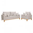 Ver imagem 7 de Kit Sofá 1,80m com Poltrona Beny Pés de Madeira Linho Cru 184
