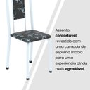 Ver imagem 4 de Cadeiras para Sala de Jantar 4 Unidades Lara Branco/Preto Floral