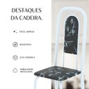 Ver mais imagens de Cadeiras para Sala de Jantar 4 Unidades Lara Branco/Preto Floral