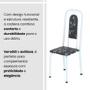 Ver imagem 5 de Cadeiras para Sala de Jantar 4 Unidades Lara Branco/Preto Floral