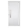 Porta Lambril de Alumínio Branco e Vidro Direita - 1