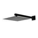 Ver imagem 1 de Ducha Chuveiro Black 25x25 Slim Inox C/ Braço Quadrado Fosco