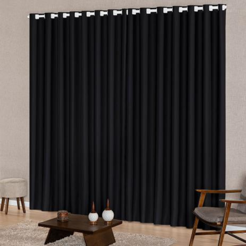 CORTINA OXFORD PRETO 5.00 X 2.50  PARA SALA / QUARTO - 1