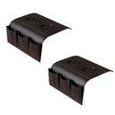 Ver imagem 2 de Kit 2 Bandejas Esteira Braço Sofá Couro Preto Porta Controle