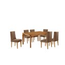 Ver imagem 2 de Conjunto de Mesa de Jantar Dublin 180 Tp MDF Laminado Canto Copo 6 Cadeiras Estela