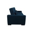 Ver imagem 3 de Sofá Cama Lavínia 3 Lugares Suede Azul Matrix