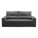 Ver imagem 5 de Sofá Retrátil e Reclinável 2 Lugares com Molas 1,50m Lisboa Suede Cinza Mirra Decor