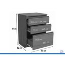 Ver imagem 3 de Armário Modulado Balcão 3GAVETAS 65cm Liga Canela Kappesberg