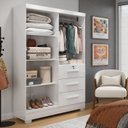Ver imagem 7 de Guarda-Roupa 4 Portas Flex 200,5x120,4cm Amanda Yescasa Branco/-/Lilás