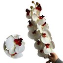Ver imagem 5 de Kit 3 Orquídeas Artificiais Silicone Realista 110cm Branco para Sala Sofisticada