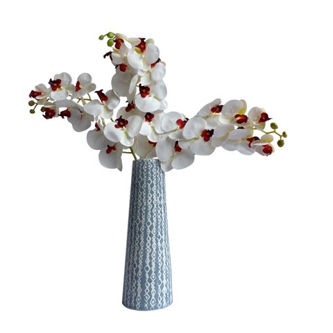 Kit 3 Orquídeas Artificiais Silicone Realista 110cm Branco para Sala Sofisticada