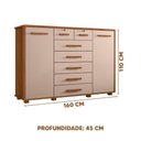 Ver imagem 2 de Cômoda 7 Gavetas para Tv até 65 Polegadas Jatobá Fendi Fonteine Shop Jm