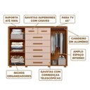 Ver imagem 3 de Cômoda 7 Gavetas para Tv até 65 Polegadas Jatobá Fendi Fonteine Shop Jm