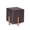 Ver imagem 1 de Kit 02 Puffs Quadrado Decorativos em Suede na Cor Marrom