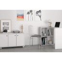 Ver imagem 1 de Conjunto Home Office 2 Peças Escrivaninha 4 Nichos e Balcão 3 Portas BRV Móveis