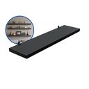 Ver imagem 2 de 1 Prateleira Preta 40X10 Com Suporte Flutuante Mdf Organizadora Decoração Cozinha Quarto Banheiro