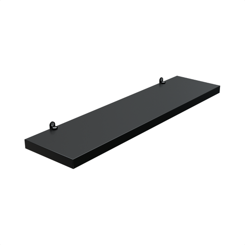 1 Prateleira Preta 40X10 Com Suporte Flutuante Mdf  Organizadora Decoração Cozinha Quarto Banheiro