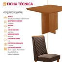 Ver imagem 7 de Mesa de Jantar Olimpia 90cm Tampo MDF Laminado Canto Copo com 4 Cadeiras Yasmin
