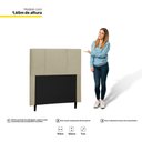 Ver imagem 3 de Cabeceira Cama Box Solteiro Donna 90cm Corano Bege