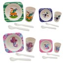 Ver imagem 2 de Kit Refeição Prato+copo+talher 4pçs Dino, Astronauta,sereia:lilás Sereia