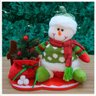 Decoração Boneco Natal Boneco de Neve Tecido Natalino 28cm - 1