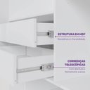 Ver imagem 5 de Guarda Roupa 4 Portas com Nichos Curió Casatema MadeiraOriginals Branco
