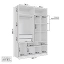 Ver imagem 3 de Guarda Roupa 4 Portas com Nichos Curió Casatema MadeiraOriginals Branco
