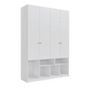 Ver imagem 2 de Guarda Roupa 4 Portas com Nichos Curió Casatema MadeiraOriginals Branco