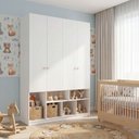 Ver imagem 1 de Guarda Roupa 4 Portas com Nichos Curió Casatema MadeiraOriginals Branco