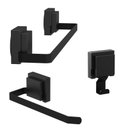 Ver imagem 4 de Kit de Acessórios para Banheiro Ventosa Preto 3 Peças F.max