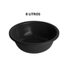 Bacia Resistente 8 Litros Plástico Preto Utilidade Pro Lar - 3