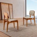 Ver imagem 2 de Conjunto com 2 Cadeiras Malta em Madeira Maciça para Sala de Jantar Moderna Mobília