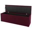 Ver imagem 3 de Kit Cabeceira e Baú Cama Box Solteiro Cora 90cm Suede Bordô - Desk Design