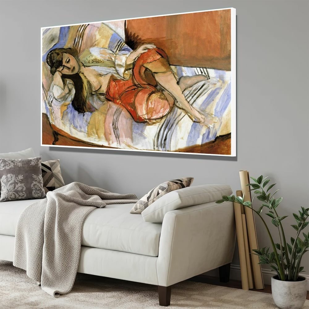 Quadro Decorativo Henri Matisse Escrava Odalisque:90x60 cm/DOURADA - 8
