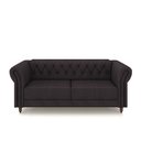 Ver imagem 5 de Sofá Living Sala de Estar Stanford Chesterfield 2 Lugares 200cm Pés de Madeira Couro Borgonha G58 -