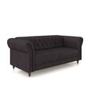 Ver imagem 2 de Sofá Living Sala de Estar Stanford Chesterfield 2 Lugares 200cm Pés de Madeira Couro Borgonha G58 -