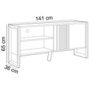 Ver imagem 4 de Rack para Sala de Estar Tv 55 Pol 141cm Golden L05 Nature Off White - Lyam Decor