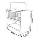 Ver imagem 4 de Mini Berço para Bebê Infantil Rubi Estilo Moisés com Colchão Branco - Desk Design Peternella