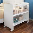 Ver imagem 2 de Mini Berço para Bebê Infantil Rubi Estilo Moisés com Colchão Branco - Desk Design Peternella