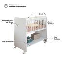 Ver imagem 3 de Mini Berço para Bebê Infantil Rubi Estilo Moisés com Colchão Branco - Desk Design Peternella