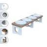 Comedouro Elevado Quadruplo Linear Gato Pet Mdf - Porcelana - 5