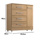 Ver imagem 4 de Comoda Laura 4 Gavs 1 Porta