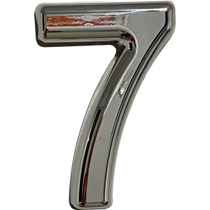 Números Residencial PVC Espelhado 15 Cm Resistente Elegante:Prata/7