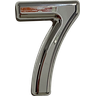 Números Residencial PVC Espelhado 15 Cm Resistente Elegante:Prata/7 - 1